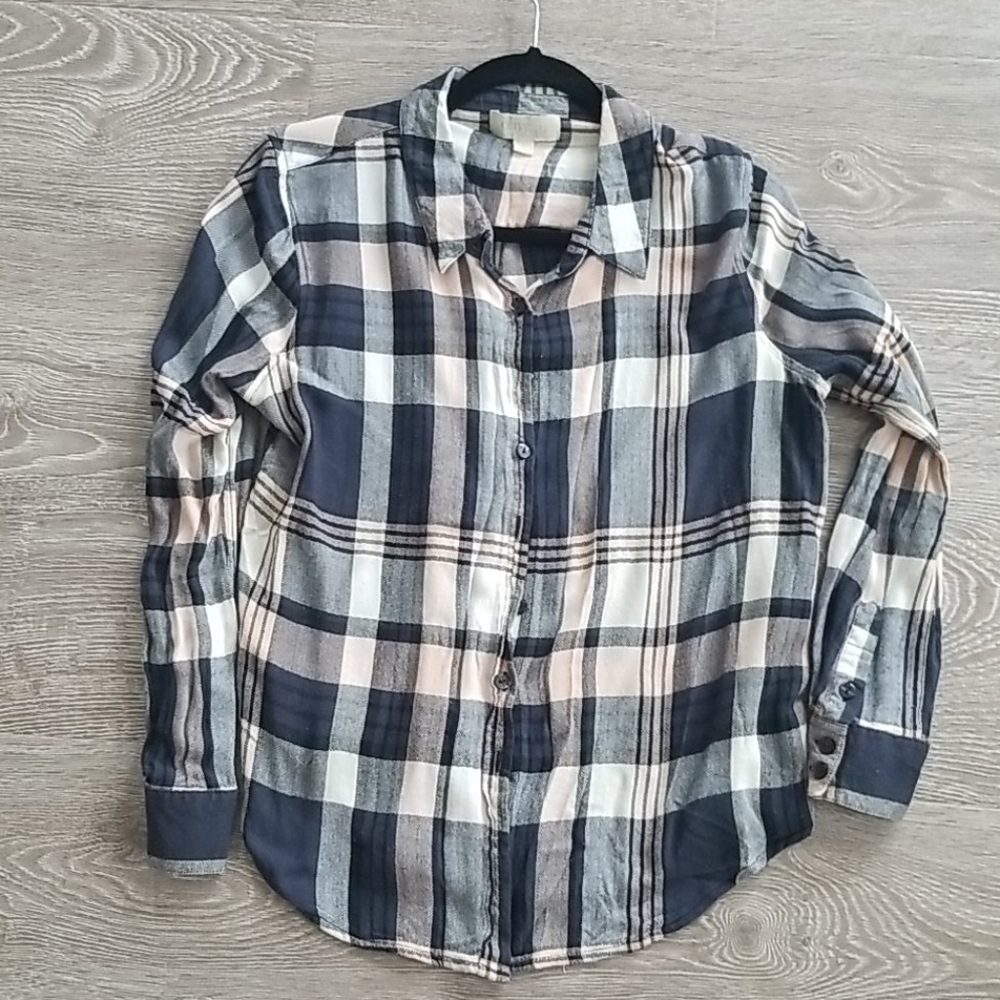 Plaid button down shirt